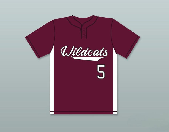 Camiseta de béisbol granate de los WILDCATS de la ESCUELA SECUNDARIA DE WHITEHOUSE, número 5 de PATRICK MAHOMES, personalizada con cualquier nombre y número, 2 costuras superiores S-6XL