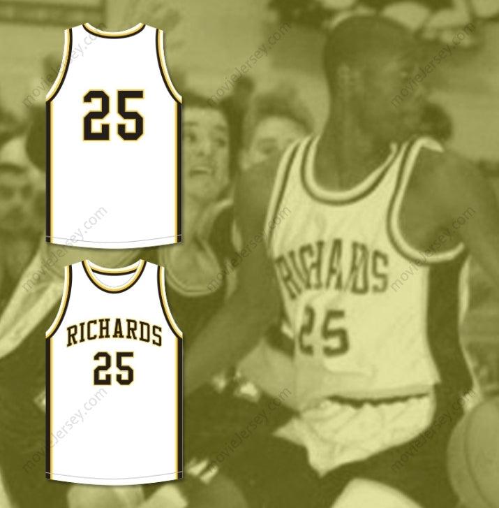 PERSONALIZADA cualquier nombre número DWYANE WADE 25 HAROLD L. RICHARDS HIGH SCHOOL BULLDOGS CAMISETA DE BALONCESTO BLANCA 3 Top Cosido S-6XL
