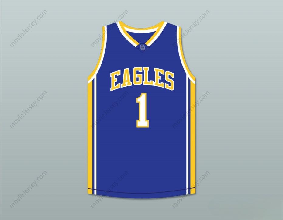 CUSTOM ANY Name Number KLAY THOMPSON 1 SANTA MARGARITA CATHOLIC HIGH SCHOOL  BLUE BASKETBALL JERSEY 2 Top Stitched S-6XL