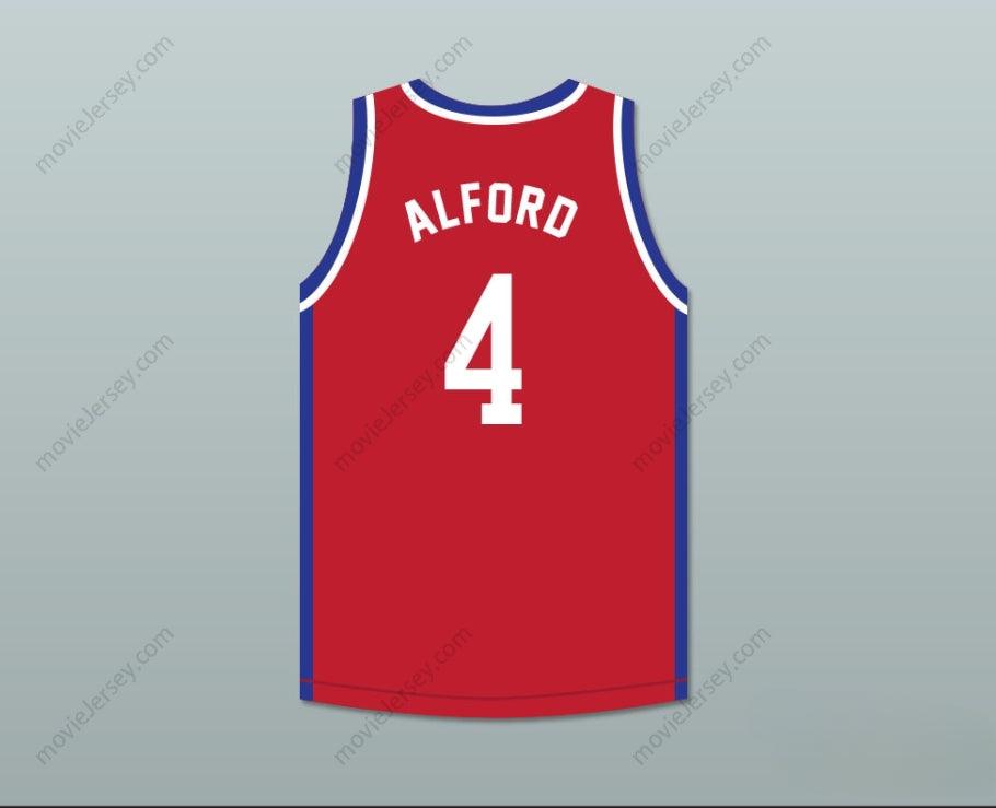 PERSONALIZA CUALQUIER Nombre Número STEVE ALFORD 4 CAMISETA DE BALONCESTO ROJA DE LARRY'S GAME 1988 EVENTO BENÉFICO Costuras Superiores S-6XL