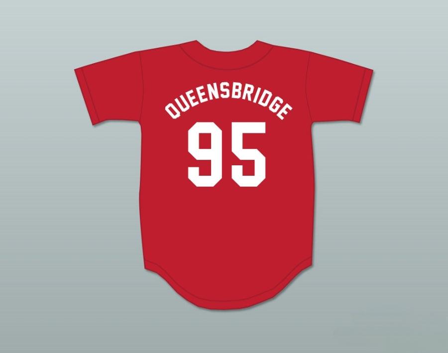Camiseta de béisbol roja con el número y nombre personalizados QUEENSBRIDGE 95 HENNESSY, talla S-6XL
