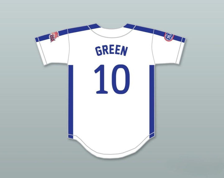 Camiseta de béisbol con botones de GARY GREEN número 10 de 1984, Equipo de EE. UU., blanca, con cualquier nombre y número personalizado, cosida, tallas S-6XL