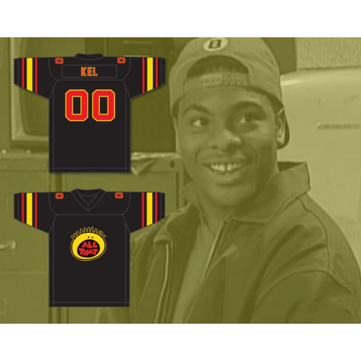 CUSTOM ANY Name Number KEL MITCHELL 00 ALL THAT BLACK Football Jersey Top Stitched S-6XL