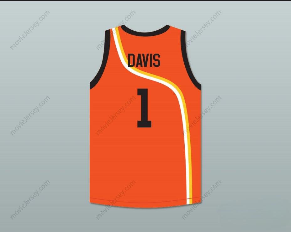 CUSTOM ANY Name Number BARON DAVIS 1 ROSWELL RAYGUNS ORANGE BASKETBALL JERSEY Top Stitched S-6XL