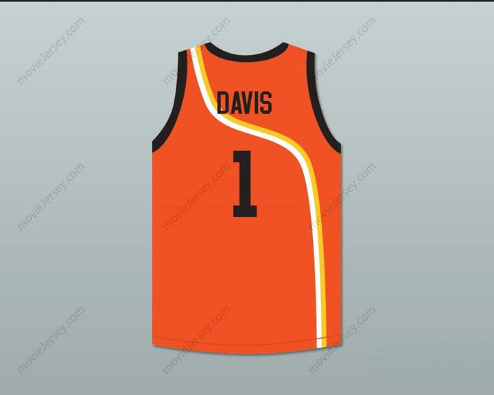 CUSTOM ANY Name Number BARON DAVIS 1 ROSWELL RAYGUNS ORANGE BASKETBALL JERSEY Top Stitched S-6XL