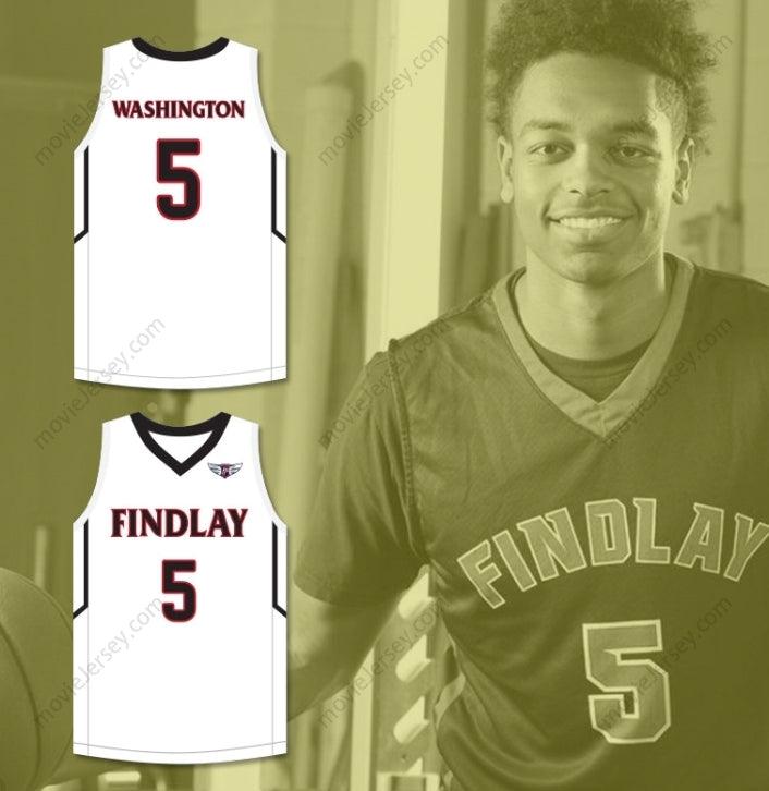 PERSONALIZA CUALQUIER Nombre Número P. J. WASHINGTON 5 CAMISETA DE BALONCESTO BLANCA BORDADA TALLAS S-6XL