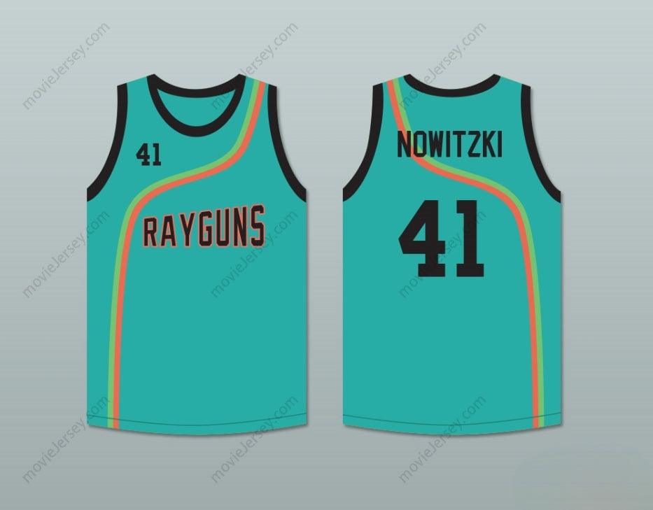 CUSTOM ANY Name Number DIRK NOWITZKI 41 ROSWELL RAYGUNS TEAL BASKETBALL JERSEY Top Stitched S-6XL