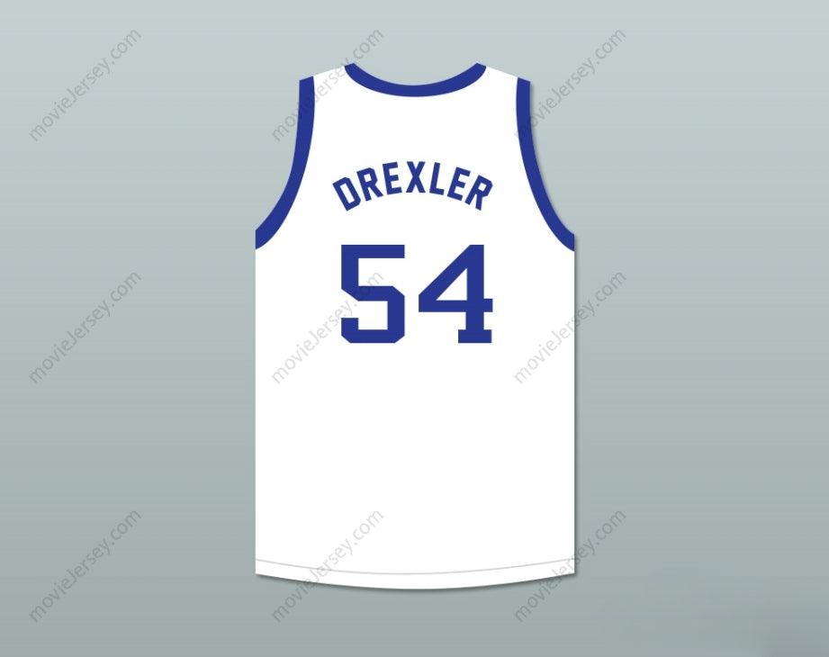 CAMISETA DE BALONCESTO BLANCA RAIDERS DE LA ESCUELA SECUNDARIA STERLING CLYDE DREXLER 54, PERSONALIZADA con Cualquier Nombre y Número, Cosida, Tallas S-6XL