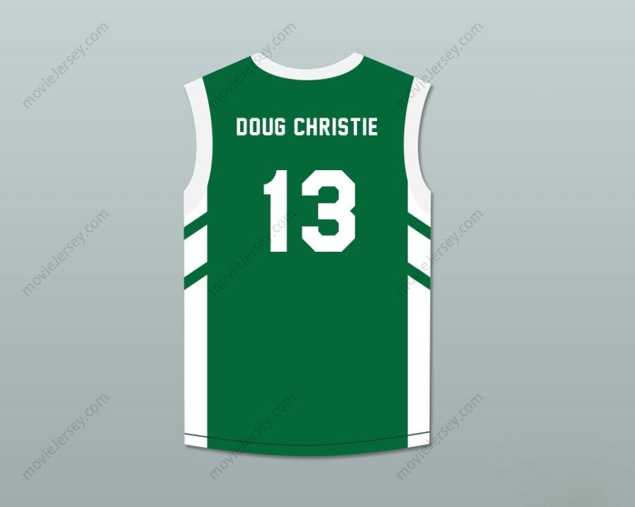 PERSONALIZA Cualquier Nombre Número DOUG CHRISTIE 13 CAMISETA DE BALONCESTO VERDE EL BIG BANG DE DENNIS RODMAN EN PYONGYANG Costuras Superiores S-6XL