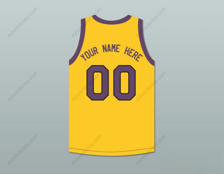 PERSONALIZA CUALQUIER Nombre Número COLE BROWN TU NOMBRE AQUÍ 00 CAMISETA DE BALONCESTO AMARILLA CON PARCHE DE MARTIN Cosido de S a 6XL