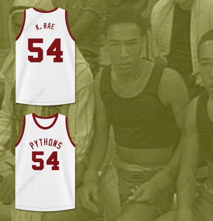 PERSONALIZAR Cualquier nombre número KENNY RAE 54 CAMISETA DE BALONCESTO DE LOS PYTHON EL PEZ QUE SALVÓ Costura superior S-6XL