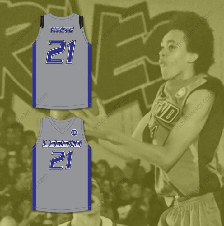 CAMISETA DE BALONCESTO DERRICK WHITE 21 LEGEND HIGH SCHOOL TITANS GRIS PERSONALIZADA CON CUALQUIER Nombre Número 2 Cifras Bordadas S-6XL