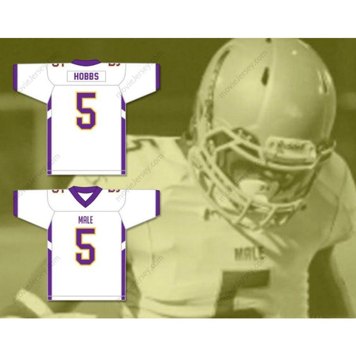 PERSONALIZA Cualquier Nombre Número NATE HOBBS 5 Camiseta de Fútbol Masculina de Secundaria BULLDOGS Cosida Tallas S-6XL