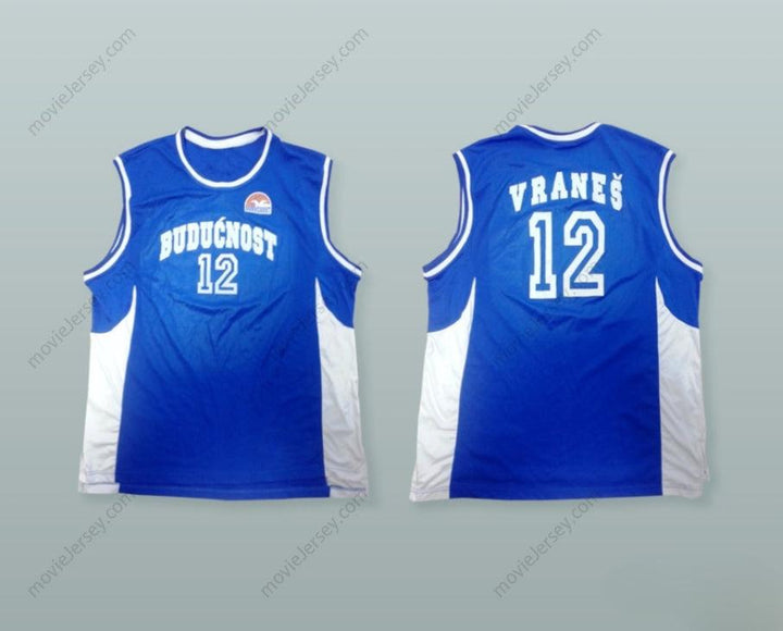 PERSONALIZADA CUALQUIER Nombre Número SLAVKO VRANES 12 CAMISETA BALONCESTO KK BUDUCNOST PODGORICA CON PARCHE Costuras Superiores S-6XL