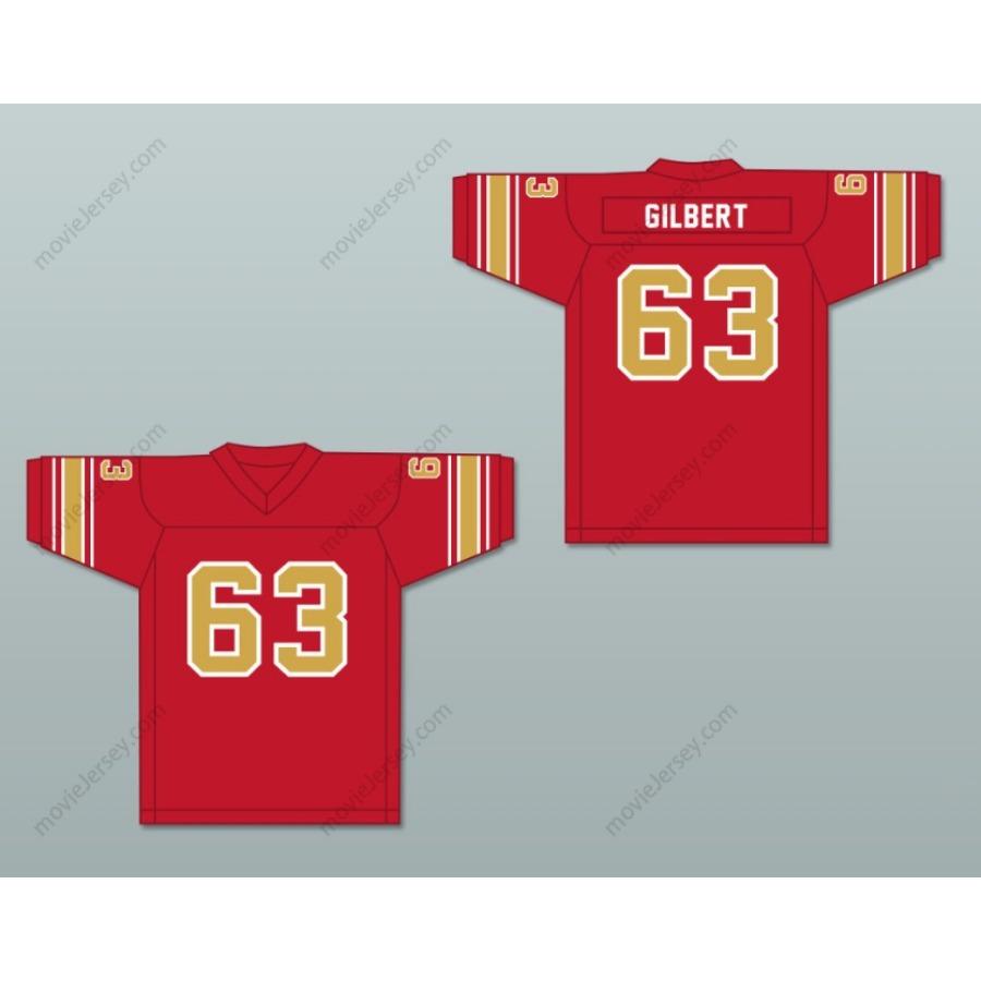 PERSONALIZA CUALQUIER Nombre Número 1983 USFL GEORGE GILBERT 63 PHILADELPHIA STARS CAMISETA DE FÚTBOL AMERICANA DE VISITANTE BORDADA S-6XL