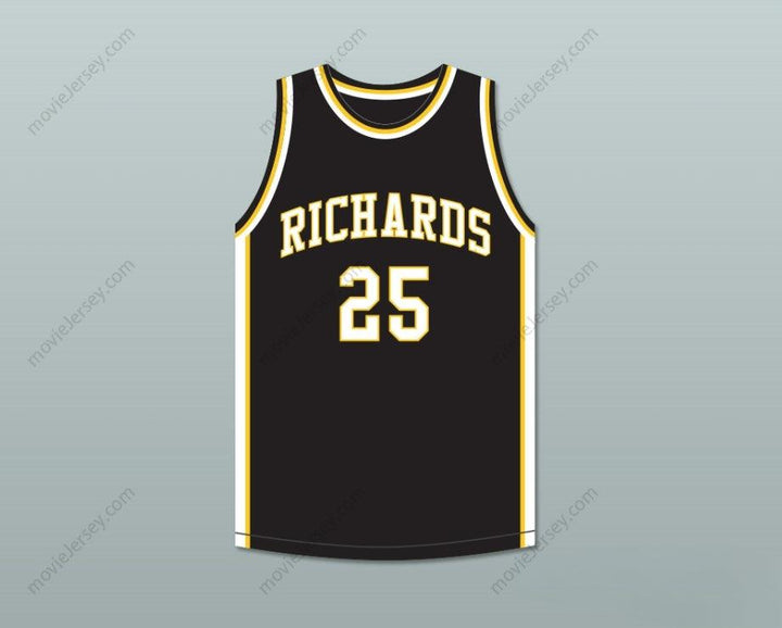 PERSONALIZAR Cualquier Nombre Número DWYANE WADE 25 HAROLD L. RICHARDS HIGH SCHOOL BULLDOGS CAMISETA DE BALONCESTO NEGRA 4 Puntos de Costura S-6XL