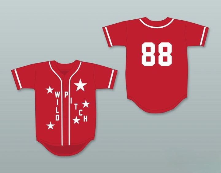 Camiseta de béisbol roja con número y nombre personalizados WILD PITCH 88, tallas S-6XL