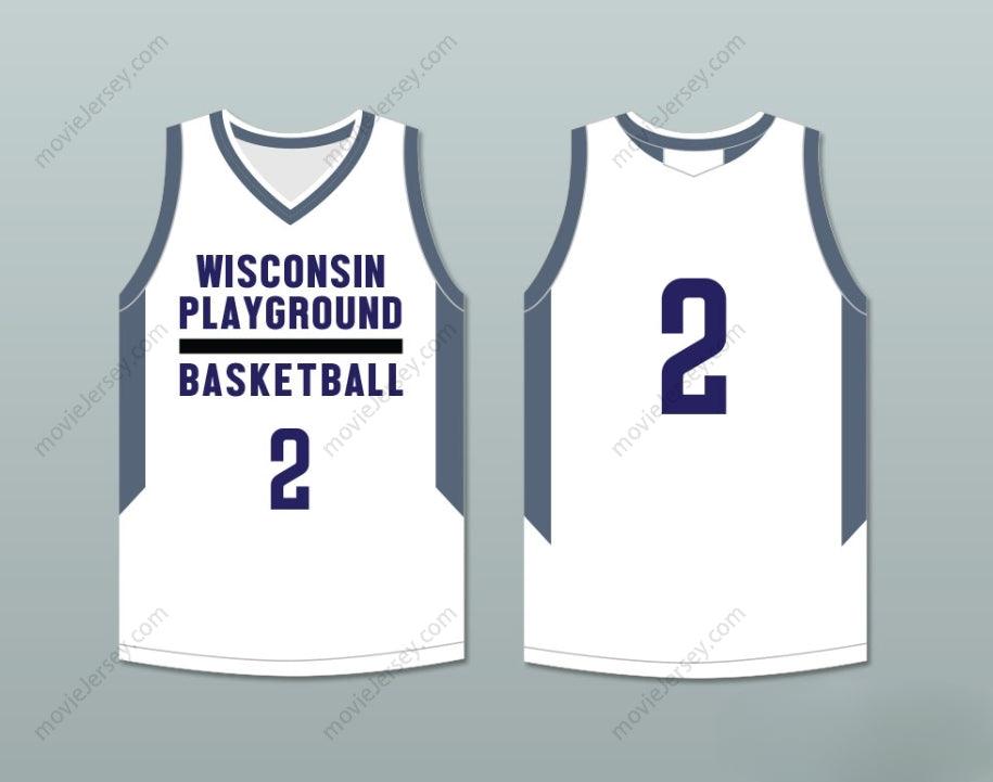 PERSONALIZA CUALQUIER Nombre Número JUGADOR 2 BALONCESTO DE CALLE CAMISETA DE BALONCESTO BLANCA Parte Superior Cosida S-6XL