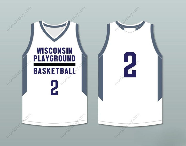 PERSONALIZA CUALQUIER Nombre Número JUGADOR 2 BALONCESTO DE CALLE CAMISETA DE BALONCESTO BLANCA Parte Superior Cosida S-6XL