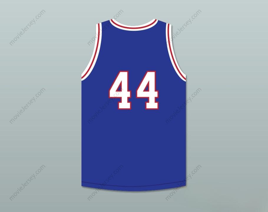 PERSONALIZADO Cualquier Nombre Número REGGIE REYNOLDS 44 WILL FOSTER HIGH SCHOOL PATRIOTS AZUL CAMISETA DE BALONCESTO LAS ZAPATILLAS ROJAS 1 Cosido Superior S-6XL