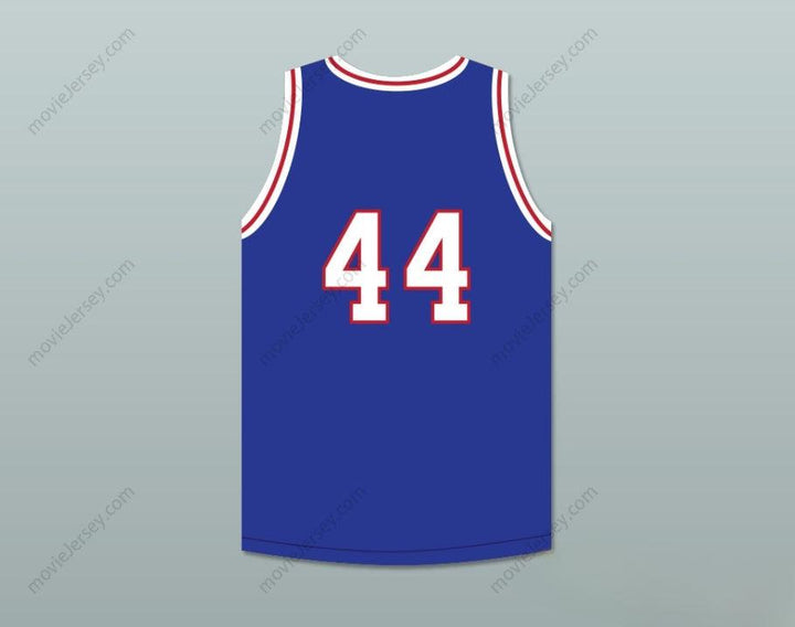PERSONALIZADO Cualquier Nombre Número REGGIE REYNOLDS 44 WILL FOSTER HIGH SCHOOL PATRIOTS AZUL CAMISETA DE BALONCESTO LAS ZAPATILLAS ROJAS 1 Cosido Superior S-6XL