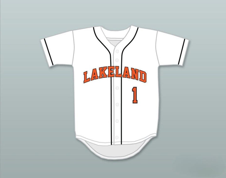 Camiseta de béisbol blanca personalizada con cualquier nombre y número CHRIS SALE 1 SENIOR HIGH SCHOOL DREADNAUGHTS, 1 cosido superior, tallas S-6XL