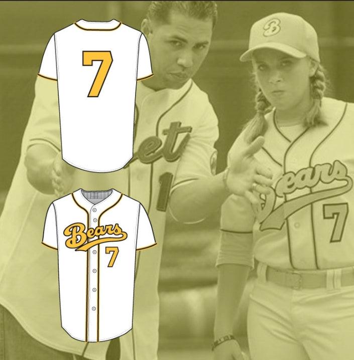 Camiseta de béisbol personalizada con cualquier nombre y número SAMMI KANE KRAFT AMANDA WHURLITZER 7 BAD NEWS BEARS CUALQUIER JUGADOR con costuras decorativas de la S a la 6XL