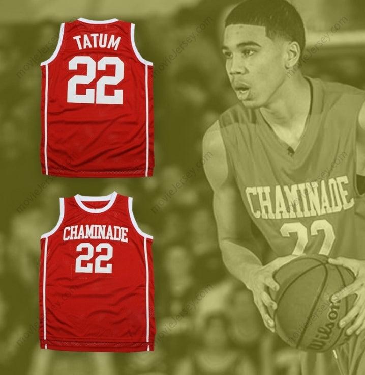 PERSONALIZA Cualquier Nombre Número JAYSON TATUM 22 CAMISETA BALONCESTO ROJA CHAMINADE COLLEGE PREPARATORY SCHOOL Cosida Tallas S-6XL