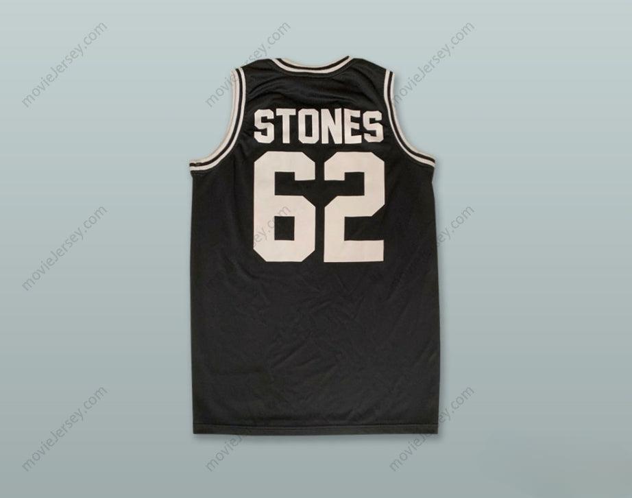 CAMISETA DE BALONCESTO PERSONALIZADA CON CUALQUIER Nombre Número ROLLING STONES 62 NEGRA Costuras Reforzadas Tallas S-6XL