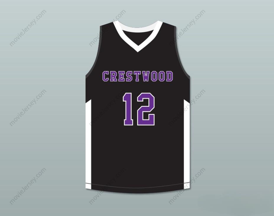 PERSONALIZA Cualquier Nombre Número JA MORANT 12 CRESTWOOD HIGH SCHOOL KNIGHTS CAMISETA DE BALONCESTO NEGRA 3 Cosida a Mano S-6XL