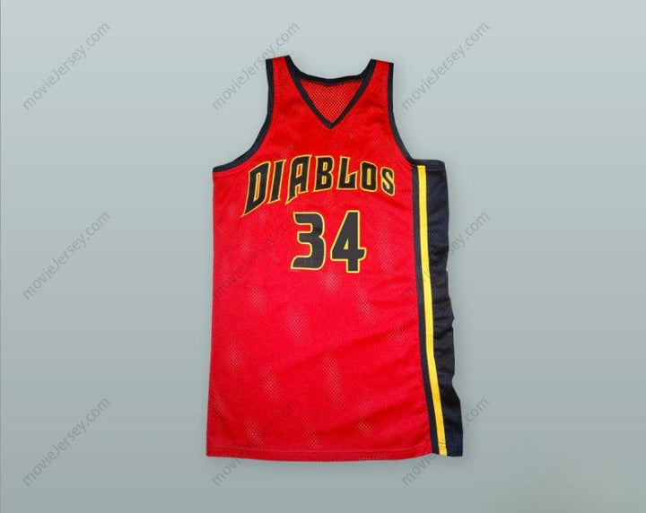 PERSONALIZA Cualquier Nombre Número ELLIOT RICHARDS 34 DIABLOS CAMISETA BALONCESTO CON BRILLANTES Parte Superior Cosida S-6XL