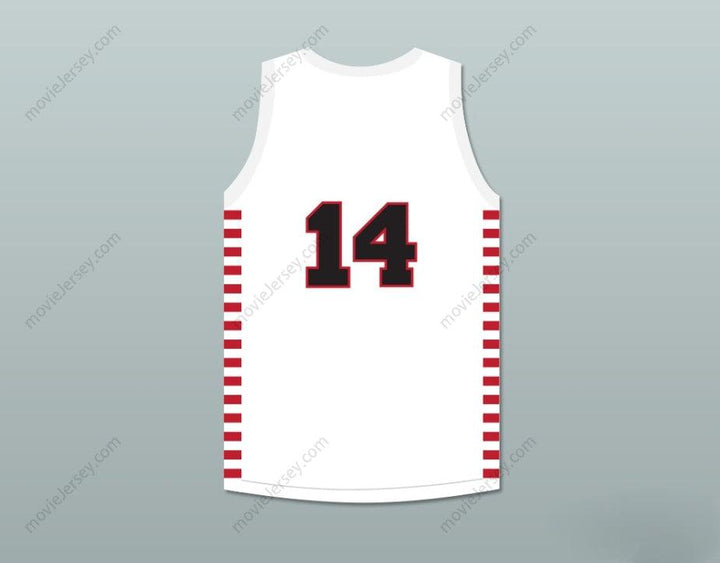 CUSTOM ANY Name Number GEORGE NOSTRAND 14 PROVIDENCE STEAMROLLERS WHITE BASKETBALL JERSEY 1 Top Stitched S-6XL