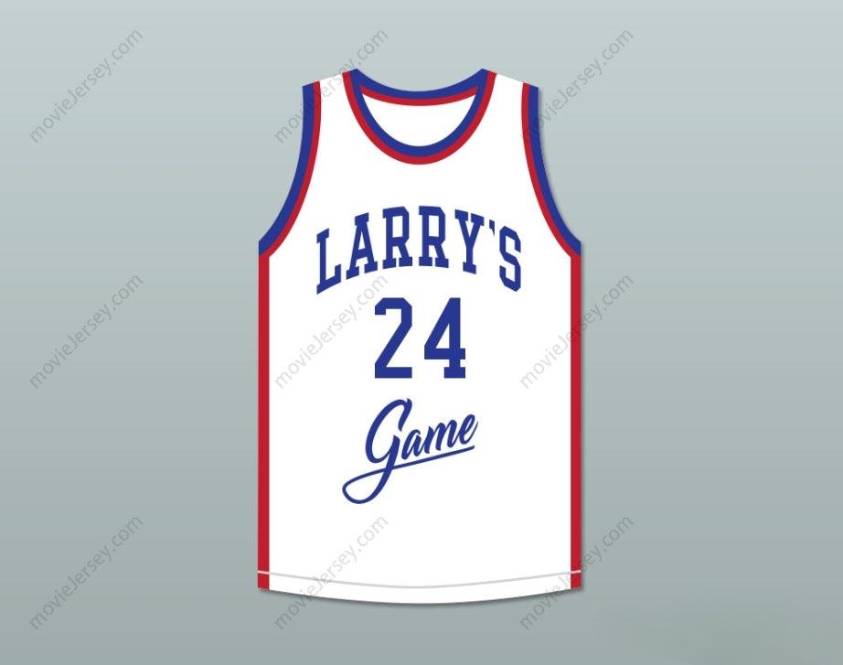PERSONALIZA CUALQUIER Nombre Número MARK AGUIRRE 24 CAMISETA DE BALONCESTO BLANCA LARRY'S GAME 1988 EVENTO BENÉFICO Costura Superior S-6XL
