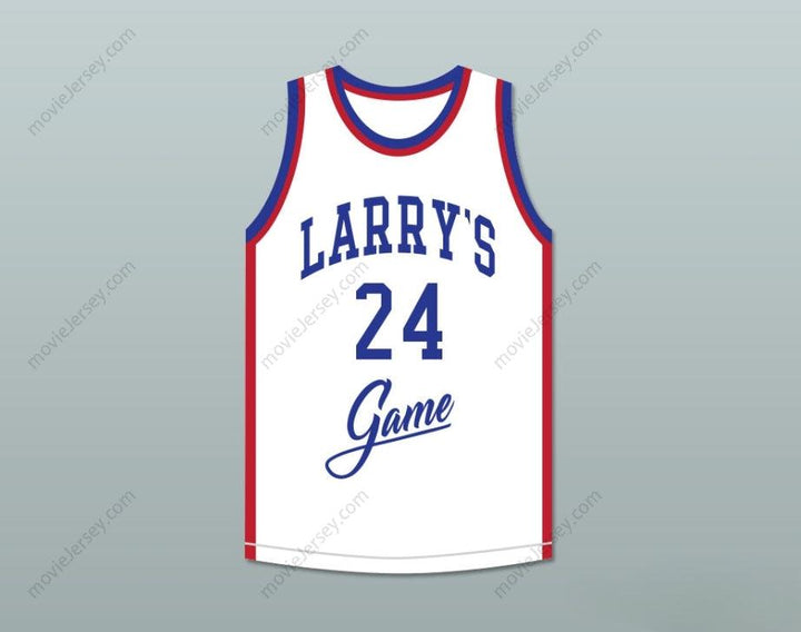 PERSONALIZA CUALQUIER Nombre Número MARK AGUIRRE 24 CAMISETA DE BALONCESTO BLANCA LARRY'S GAME 1988 EVENTO BENÉFICO Costura Superior S-6XL