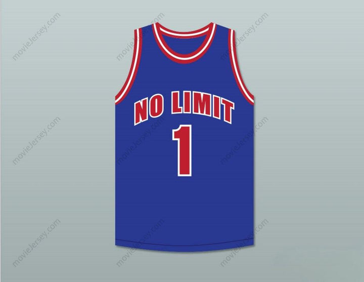 CAMISETA DE BALONCESTO AZUL MASTER P 1 NO LIMIT PERSONALIZADA CON CUALQUIER NOMBRE Y NÚMERO, Cosida, Tallas S-6XL
