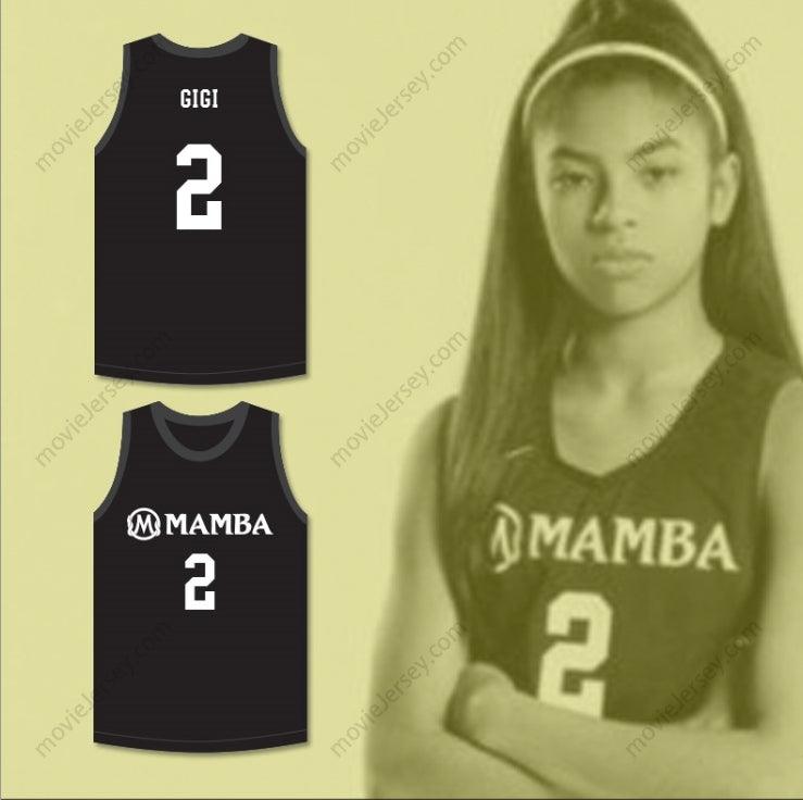 PERSONALIZA Cualquier Nombre Número GIGI 2 MAMBA BALLERS Camiseta de baloncesto negra cosida Tallas S-6XL