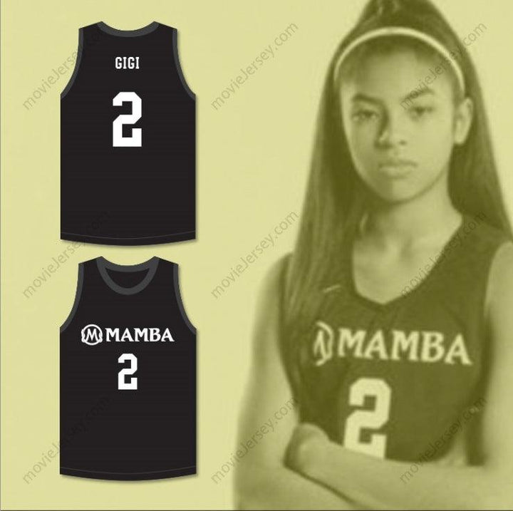 PERSONALIZA Cualquier Nombre Número GIGI 2 MAMBA BALLERS Camiseta de baloncesto negra cosida Tallas S-6XL