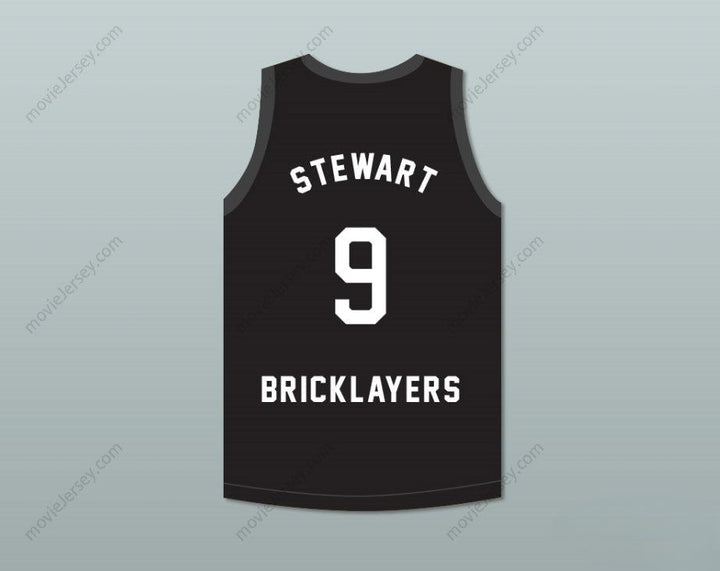 PERSONALIZAR Cualquier Nombre Número JON STEWART 9 ALBAÑILES CAMISETA BALONCESTO 3º ANUAL ROCK N' JOCK B-BALL JAM 1993 Parte Superior Cosida S-6XL