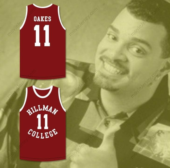PERSONALIZA CUALQUIER Nombre Número SINBAD ENTRENADOR WALTER OAKES 11 UNIVERSIDAD HILLMAN CAMISETA BALONCESTO GRANATE UN MUNDO DIFERENTE Cosido Superior S-6XL