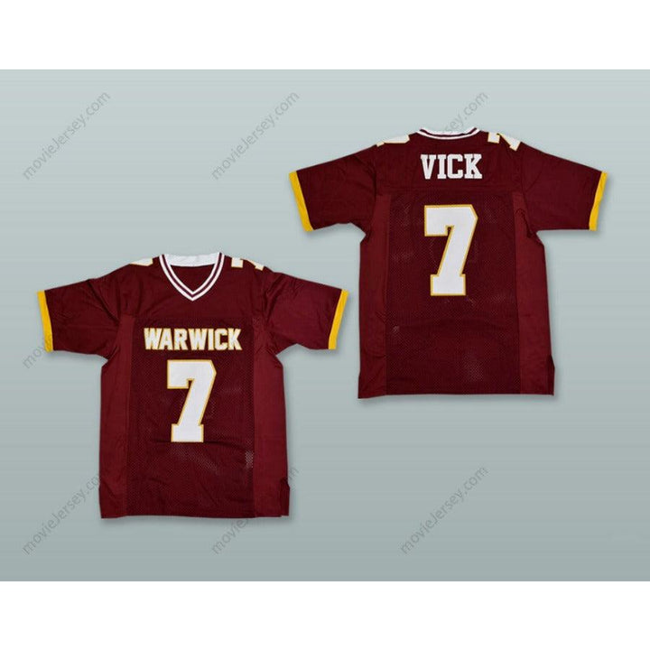 PERSONALIZA Cualquier Nombre Número MICHAEL VICK 7 WARWICK HIGH SCHOOL RAIDERS MAROON Camiseta de Fútbol Cosida Tallas S-6XL