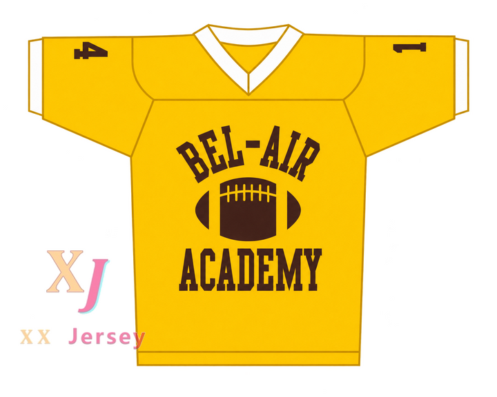 Custom Will Smith 14 Bel-Air Academy Yellow Football Jersey