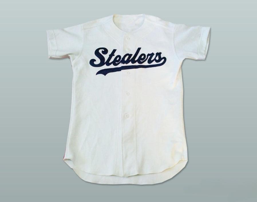 Camiseta de béisbol con botones STEALERS personalizada con CUALQUIER NOMBRE Y NÚMERO CUALQUIER JUGADOR O CUALQUIER NÚMERO, con costuras superiores, S-6XL