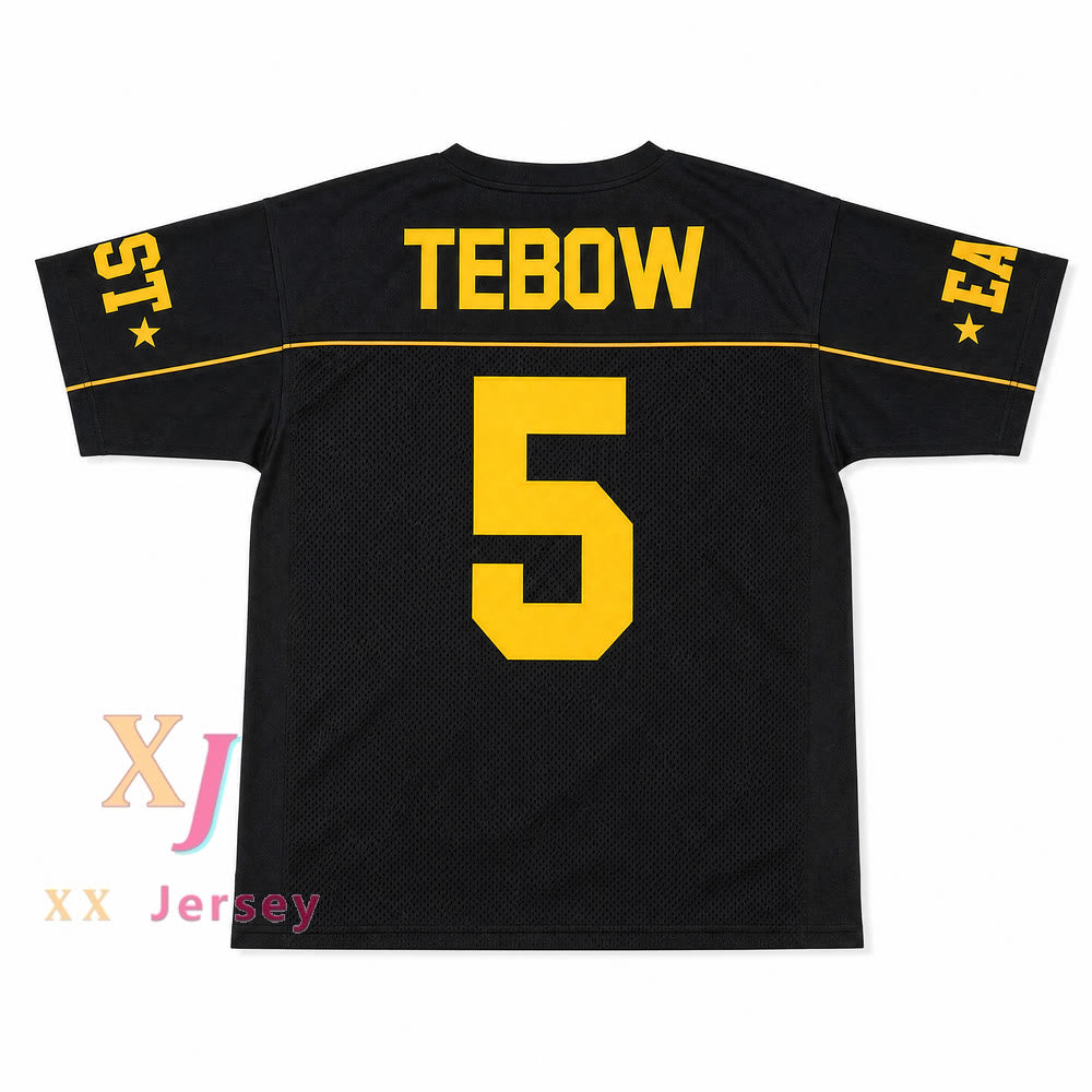 Custom Tim Tebow 5 U.S. Army All-American East Black Football Jersey