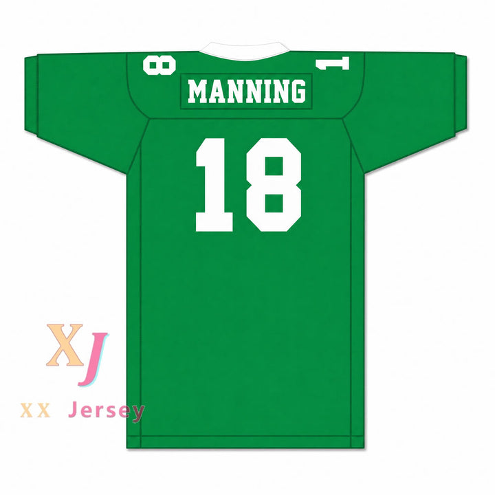 CUSTOM Name PEYTON MANNING 18 ISIDORE NEWMAN HIGH SCHOOL WHITE FOOTBALL JERSEY Top Stitched S-6XL