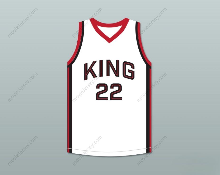 PERSONALIZA CUALQUIER Nombre Número KAWHI LEONARD 22 MARTIN LUTHER KING HIGH SCHOOL CAMISETA DE BALONCESTO BLANCA 7 Costuras Superiores S-6XL