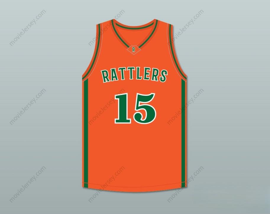 CUSTOM ANY Name Number DEMARCUS 'BOOGIE' COUSINS 15 LEFLORE HIGH SCHOOL RATTLERS ORANGE BASKETBALL JERSEY Top Stitched S-6XL