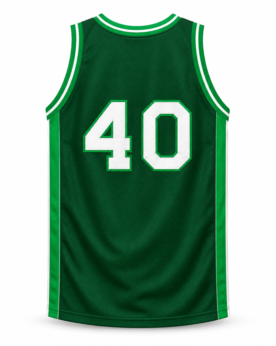 Back product mockup of Shawn Kemp 40 Concord High School Minutemen Away Basketball Jersey, showing the original back lettering and number design.
