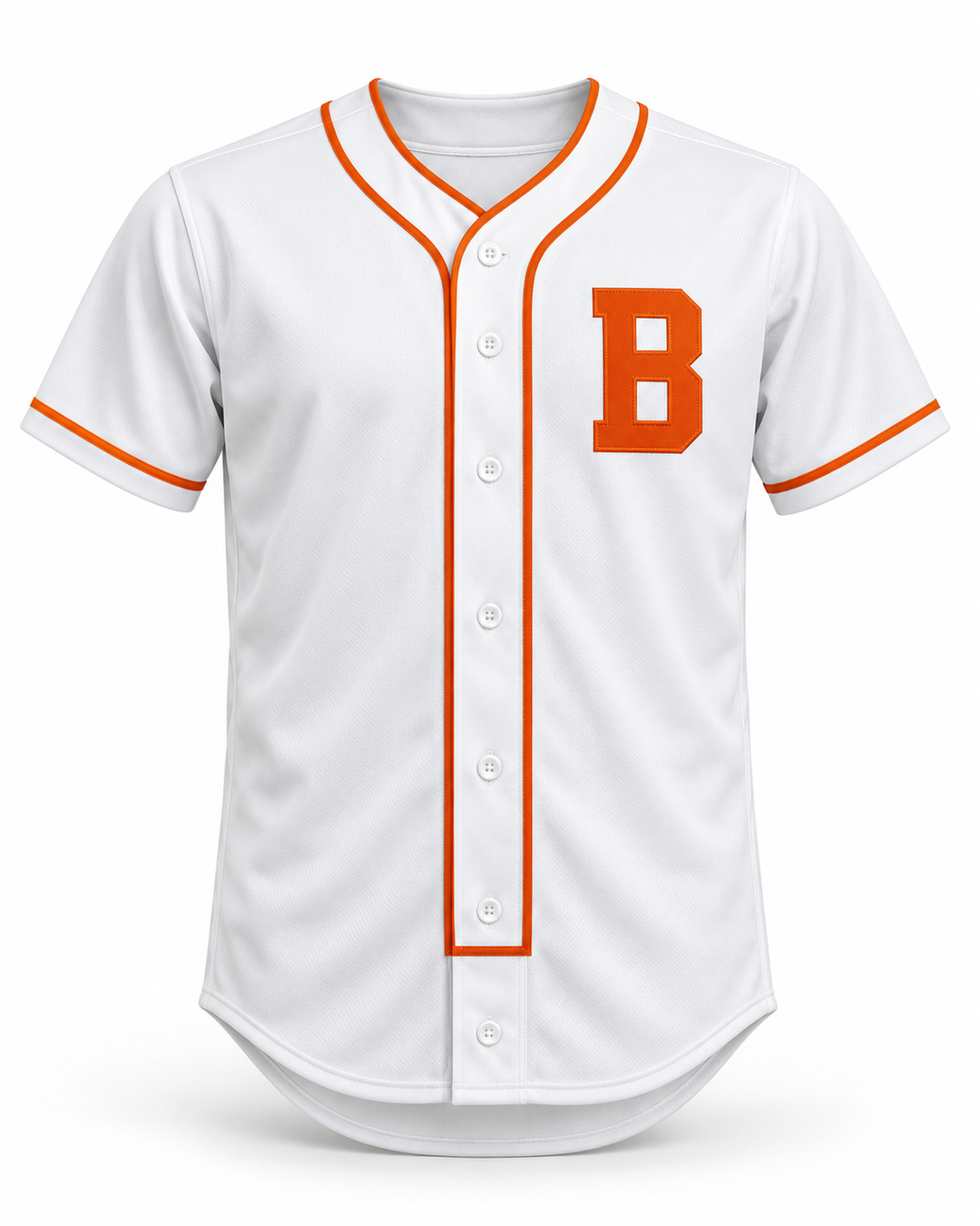 Front product mockup of Trevor Hoffman 51 Bellflower Little League White Baseball Jersey 1.