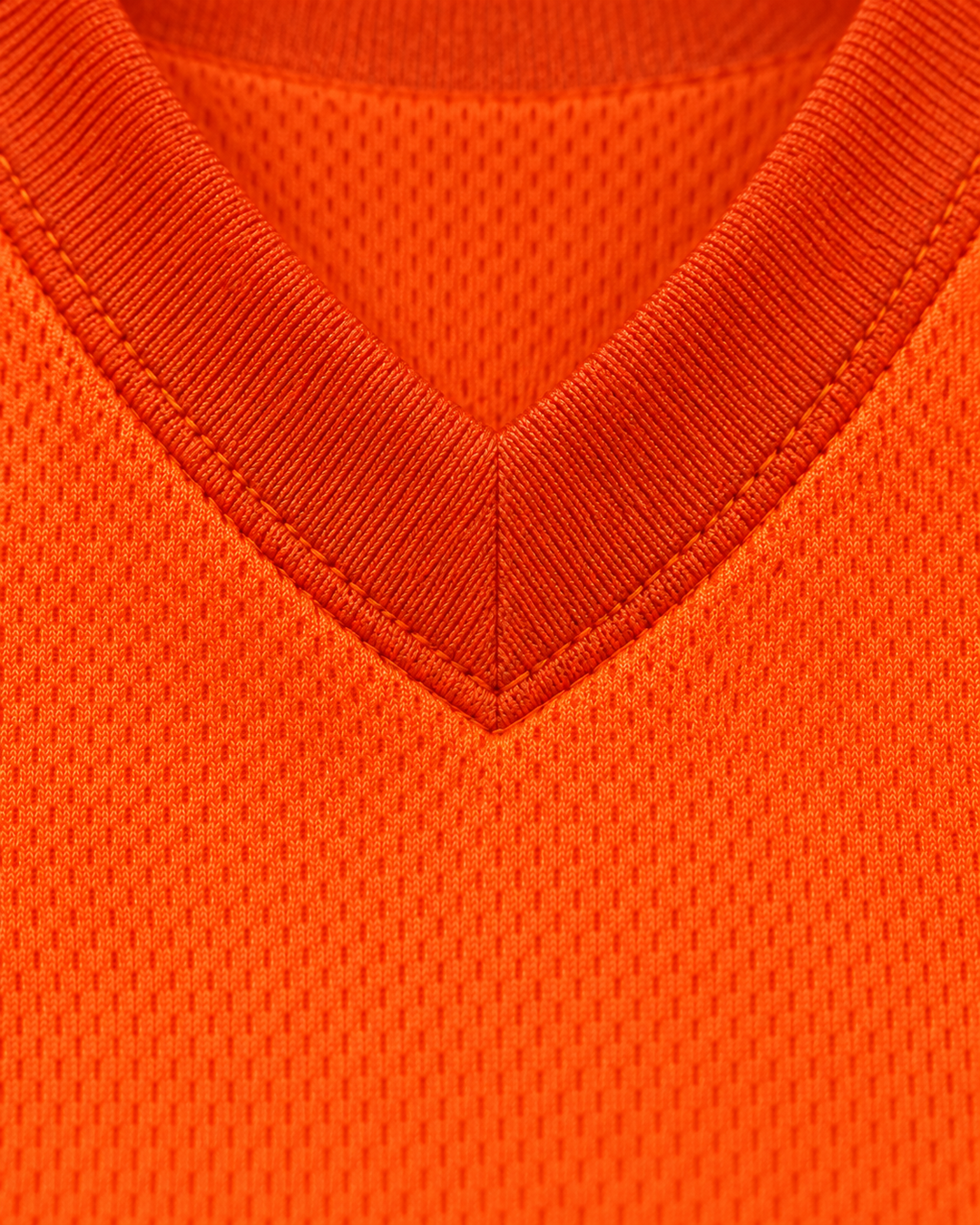 Neckline and fabric detail product mockup of Uncle Drew 2 Harlem Money Basketball Jersey.