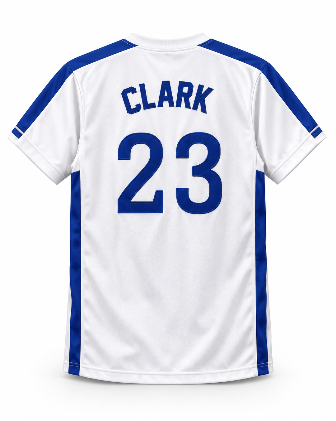 Back product mockup of Will Clark 23 1984 USA Team White Baseball Jersey.